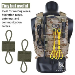 KRYDEX 4PCS Elastic MOLLE PTT Hydration Organizer