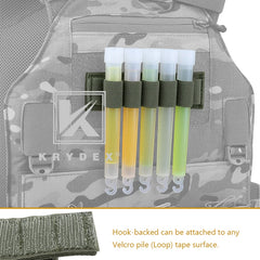 KRYDEX 5-Hole Elastic Chemlight Pen Storage Panel