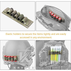 KRYDEX 5-Hole Elastic Chemlight Pen Storage Panel