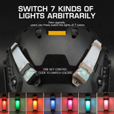 7-Color Switchable Helmet Light