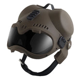 Tactical Dog Helmet with Rail & Goggles