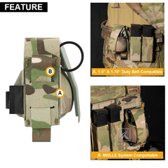 KRYDEX Elastic Frag/Tool MOLLE/Belt Small Pouch