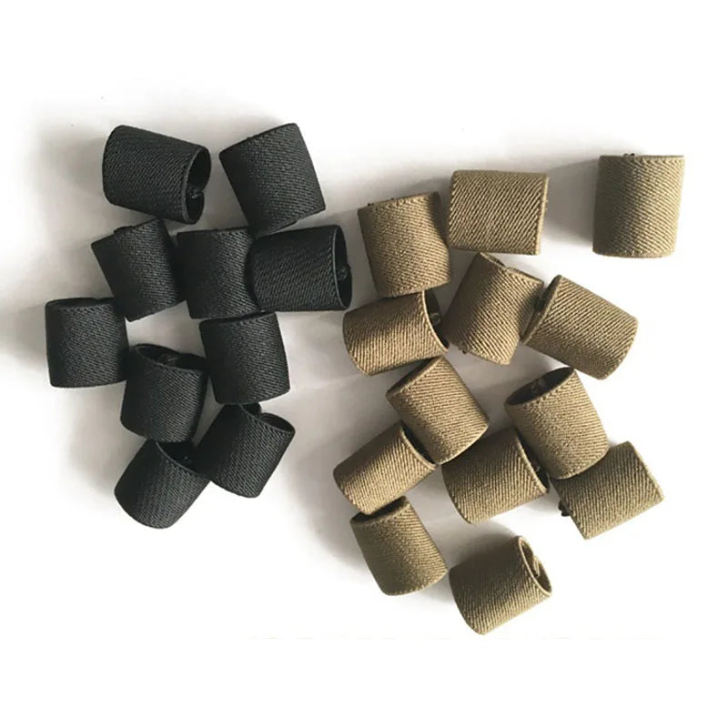 Tactical Webbing Tie Tape Elastic Fixed Buckle Elastic Belt Ring 25mm 38mm 5pcs/Lot