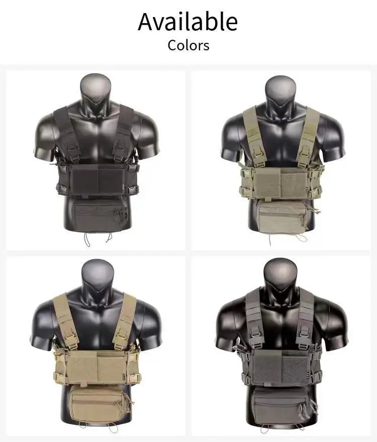 MK4 Micro Gear Chest Rig Bags for W/ 5.56 Mag Pouch Plate Carrier Chaleco Tactico Camouflage Close Combat Airsoft