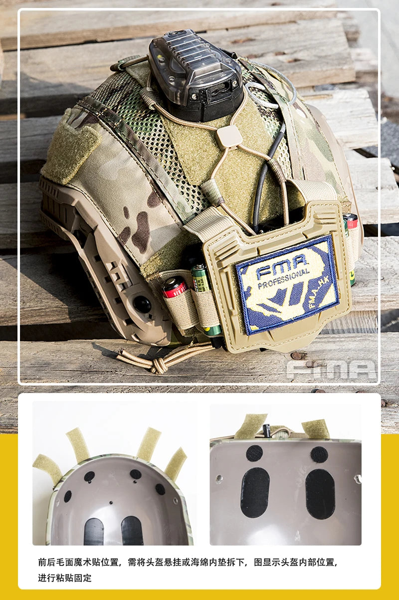 FMA Tactical Hunting Helmet Cover Multifunctional Battery Holder Balanced Pouch Bag BK/DE/MC