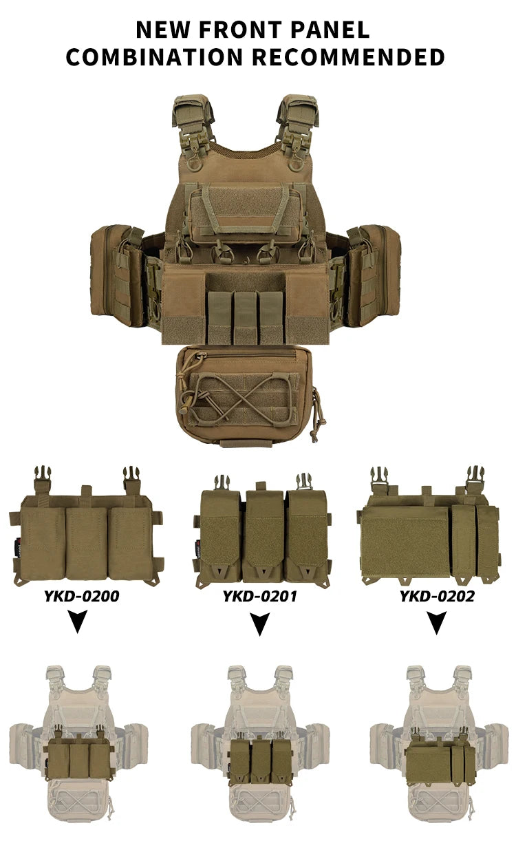 YAKEDA Tactical Plate Carrier for Men1000D Nylon Quick Release Laser-Cutting Modular Lightweight Vest