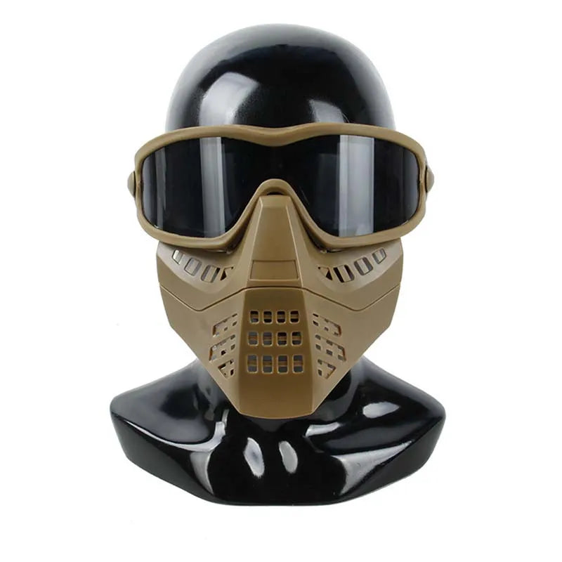 Breathable Mask Tactical Hunting Split Anti-fog Goggles Mask With Removeable Mask Adjustable Headhand