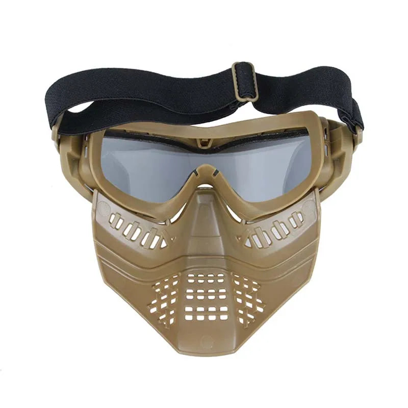 Breathable Mask Tactical Hunting Split Anti-fog Goggles Mask With Removeable Mask Adjustable Headhand