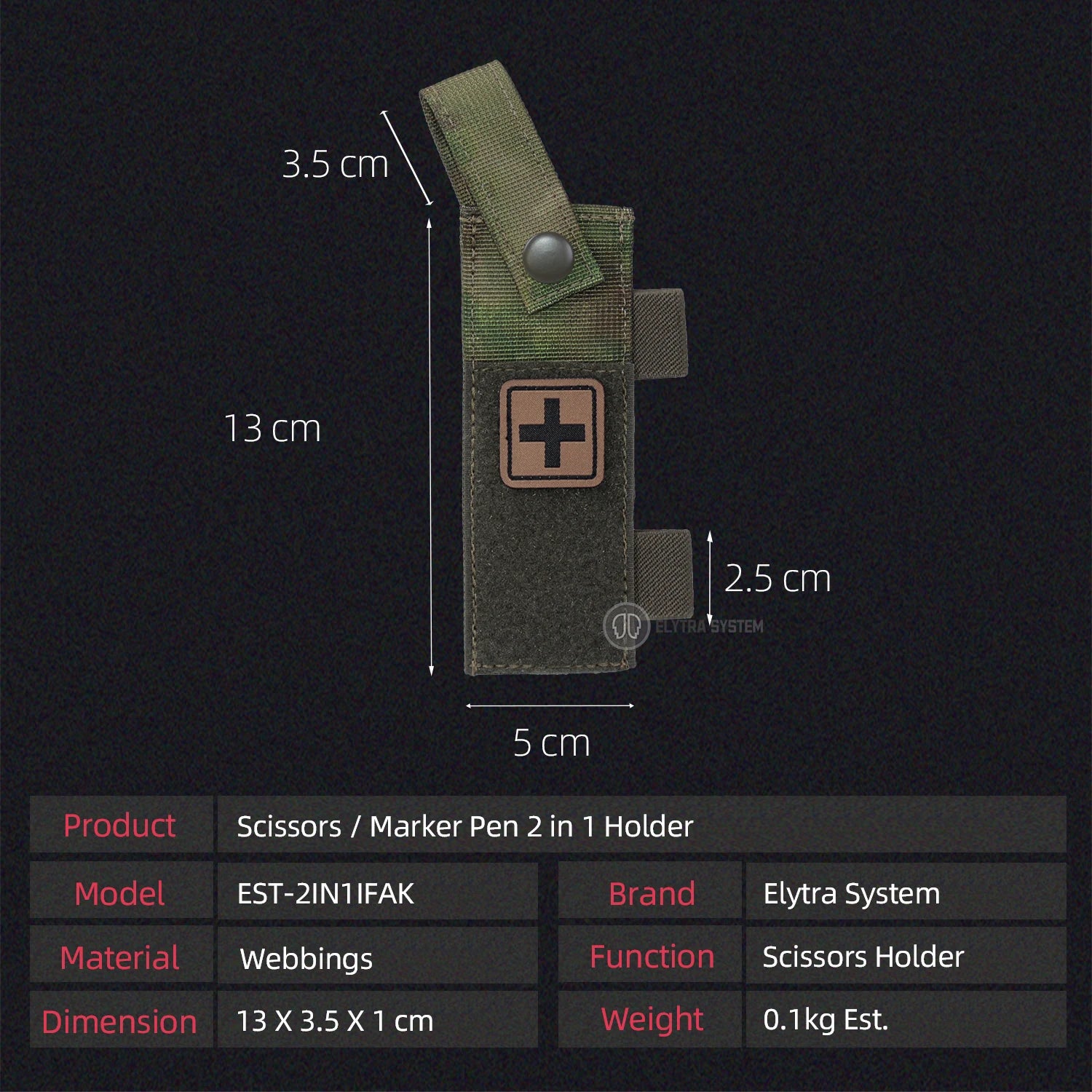 MOLLE IFAK Scissors Pouch Portable Shears Sheath Hanging Emergency First Respon EMT EDC Emergency Survival Tools Holster