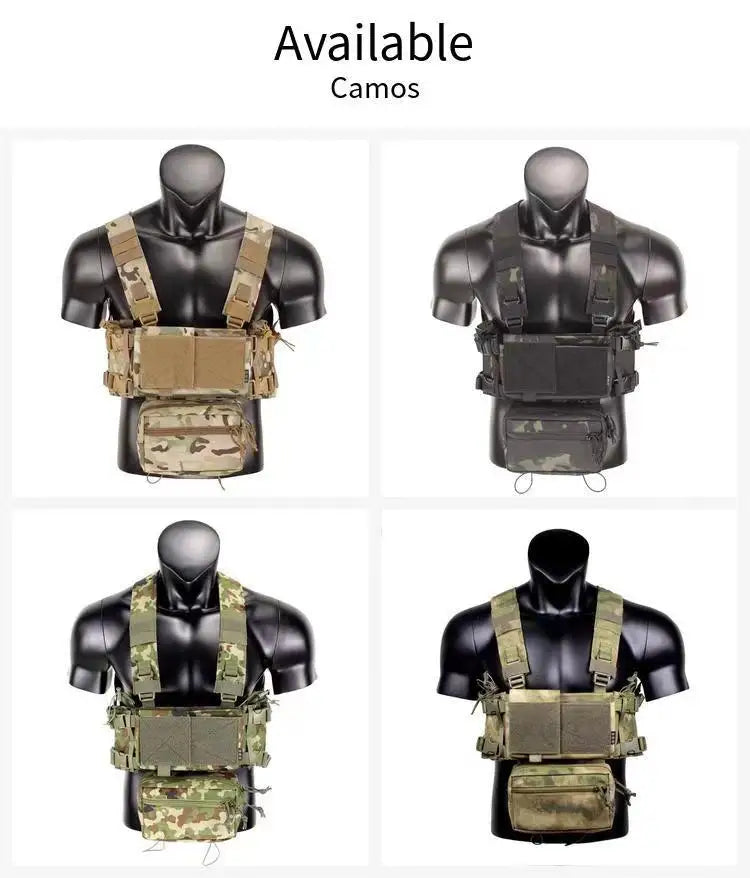 MK4 Micro Gear Chest Rig Bags for W/ 5.56 Mag Pouch Plate Carrier Chaleco Tactico Camouflage Close Combat Airsoft