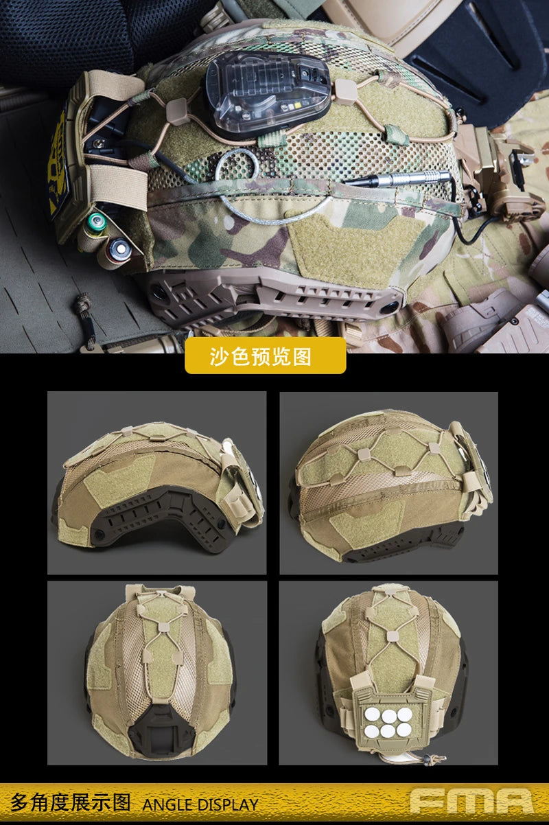 FMA Tactical Hunting Helmet Cover Multifunctional Battery Holder Balanced Pouch Bag BK/DE/MC