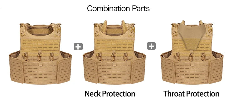 YAKEDA full protective plate carrier breathable wear vest training CS vest outdoor camping equipment molle Hunting vest