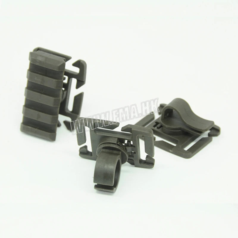 3 Type Molle Vest Adapter FMA Tactical Hunting 25mm Webbing Multipurpose Rail Mount Tube Pipe Clip