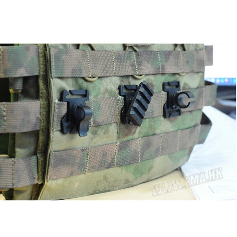 3 Type Molle Vest Adapter FMA Tactical Hunting 25mm Webbing Multipurpose Rail Mount Tube Pipe Clip