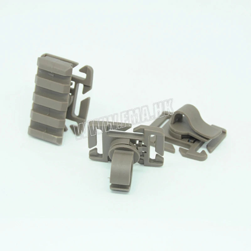 3 Type Molle Vest Adapter FMA Tactical Hunting 25mm Webbing Multipurpose Rail Mount Tube Pipe Clip