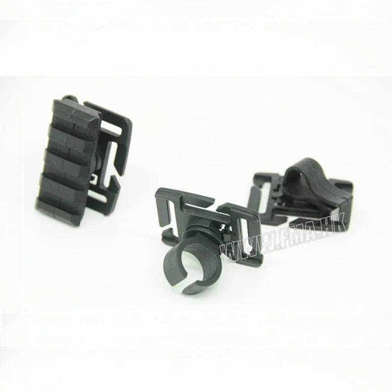 3 Type Molle Vest Adapter FMA Tactical Hunting 25mm Webbing Multipurpose Rail Mount Tube Pipe Clip