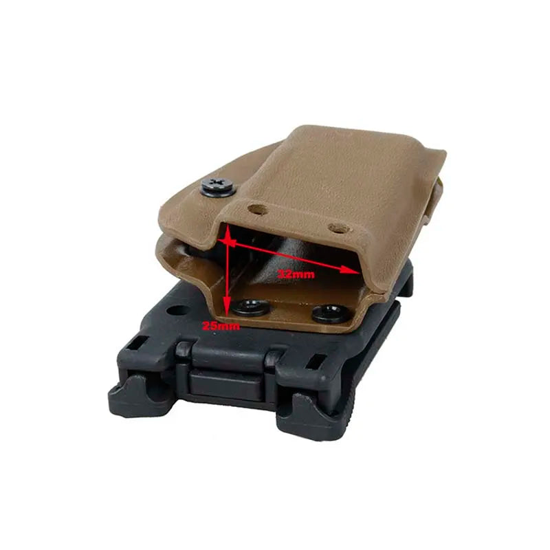 Outdoor Tactical Hunting Waist Belt Clip Mount 0305 Kydex Single Mag Pouch BK/DE