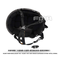 Outdoor FMA New Helmet Suspension System High Level Memory Pad Foam For Ballistic Helmet TB1050 BK/DE/FG