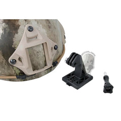 Outdoor Tactical Helmet Mount for Gopro Excavator ARM Mount NVG Helmet Base Bracket Black/Tan