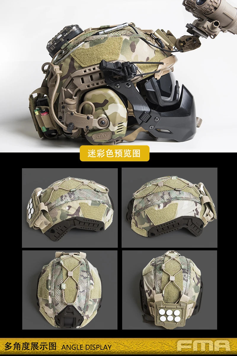 FMA Tactical Hunting Helmet Cover Multifunctional Battery Holder Balanced Pouch Bag BK/DE/MC