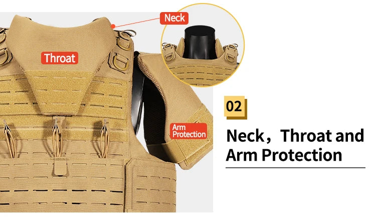 YAKEDA full protective plate carrier breathable wear vest training CS vest outdoor camping equipment molle Hunting vest