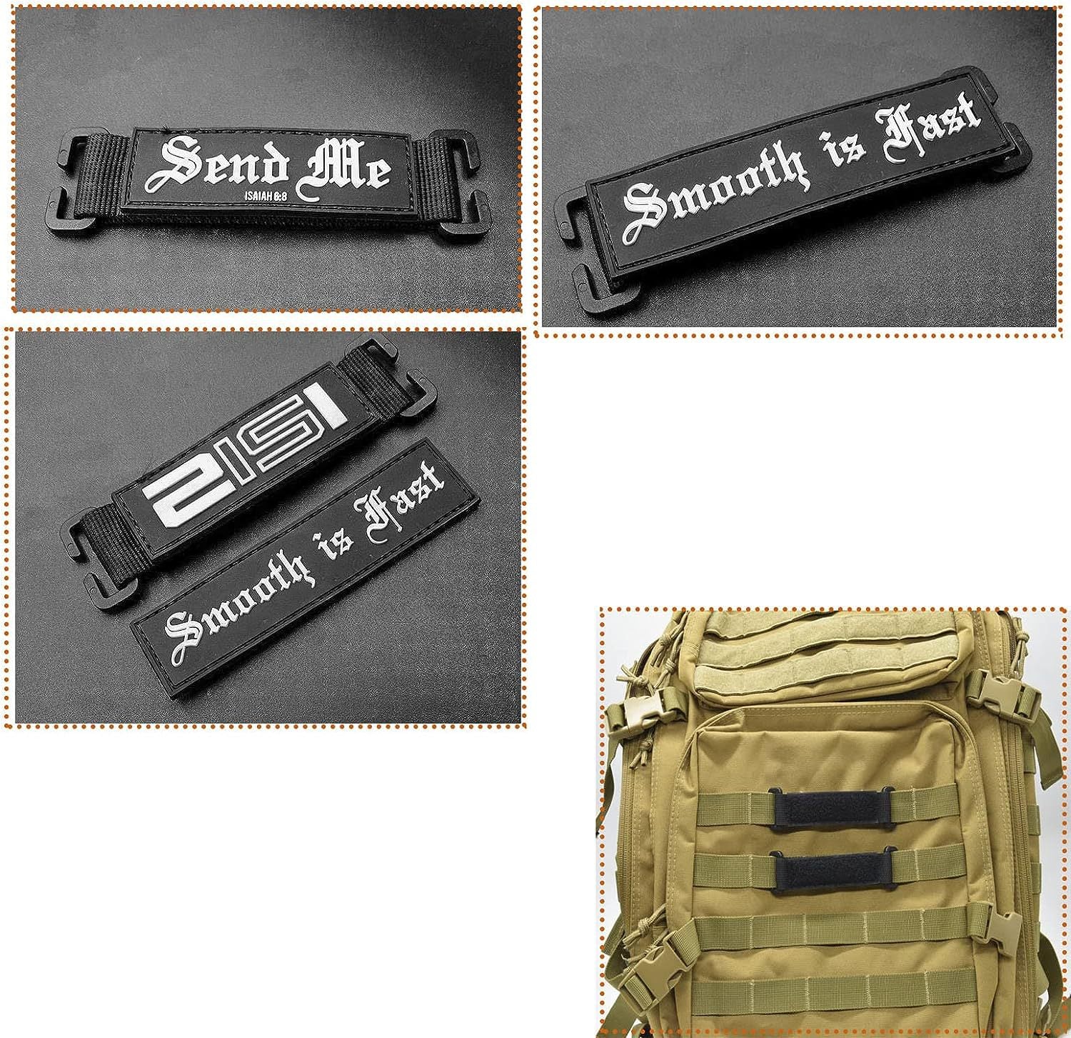 Tactical Molle Strip Adapter Vest Backpack Patch Panel Hook&Loop Converter Ribbon Strip For Attching ID Patches