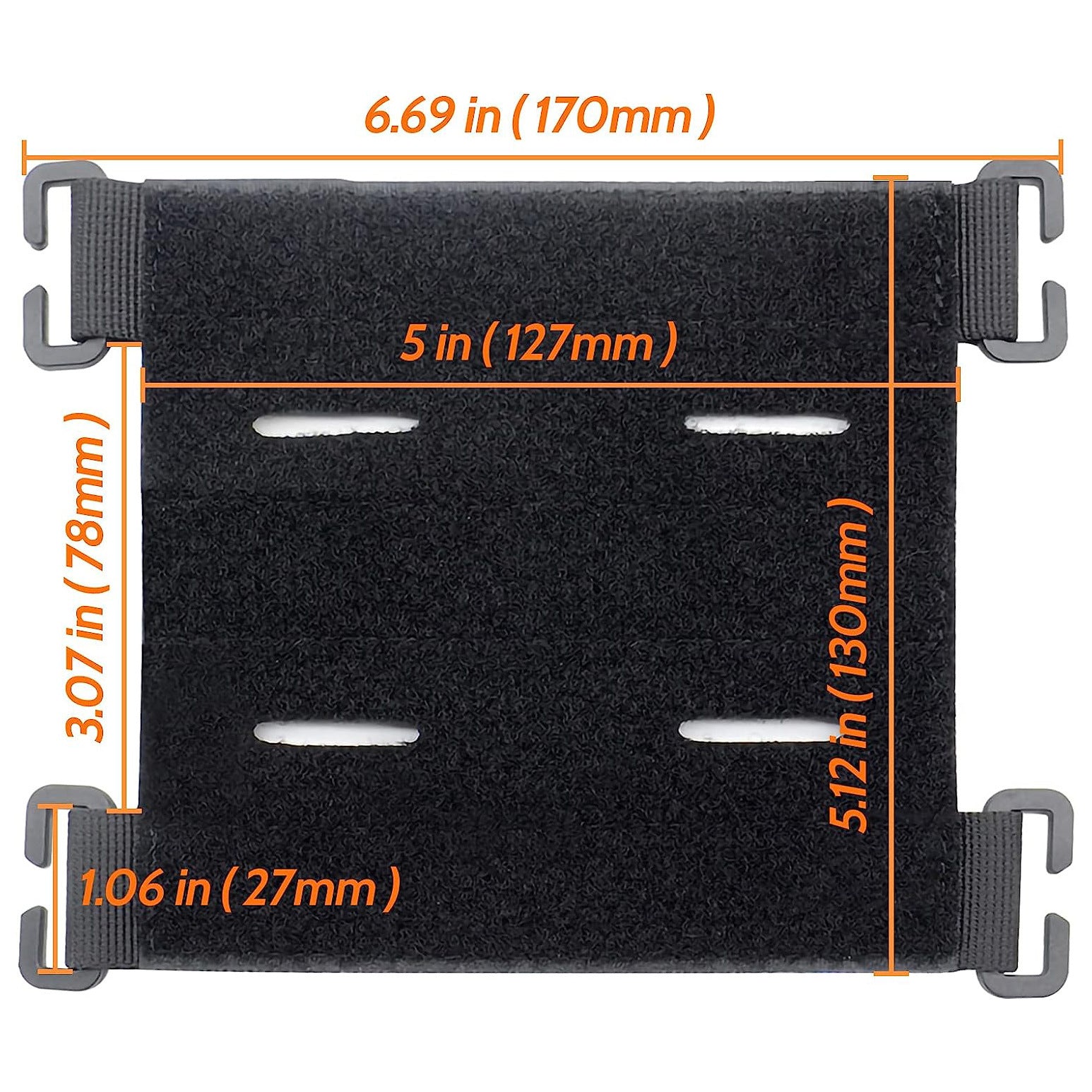 Tactical Molle Strip Adapter Vest Backpack Patch Panel Hook&Loop Converter Ribbon Strip For Attching ID Patches