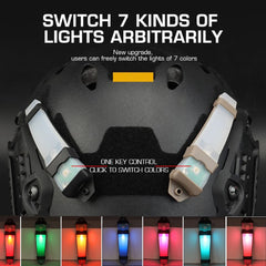 7-Color Switchable Helmet Light