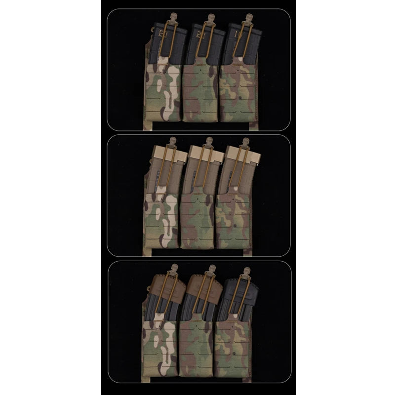 Ferro V5 FCPC Hunting Plate Carrier Modular Portable MOLLE Airsoft Training Triple Magazine Pouch With Zip On Back Panel Banger