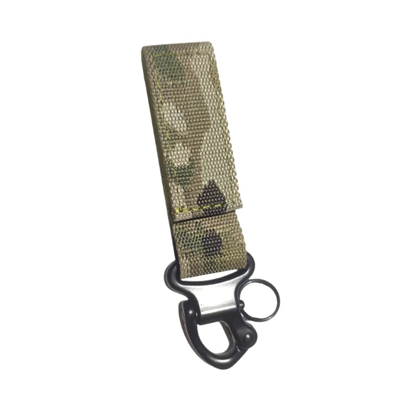 1PC Outdoor Tactical Hanging Key Hook Clip Clamp Buckle Hook Clip Nylon Webbing Molle Belt Clip Buckle Strap Hunting Accessories