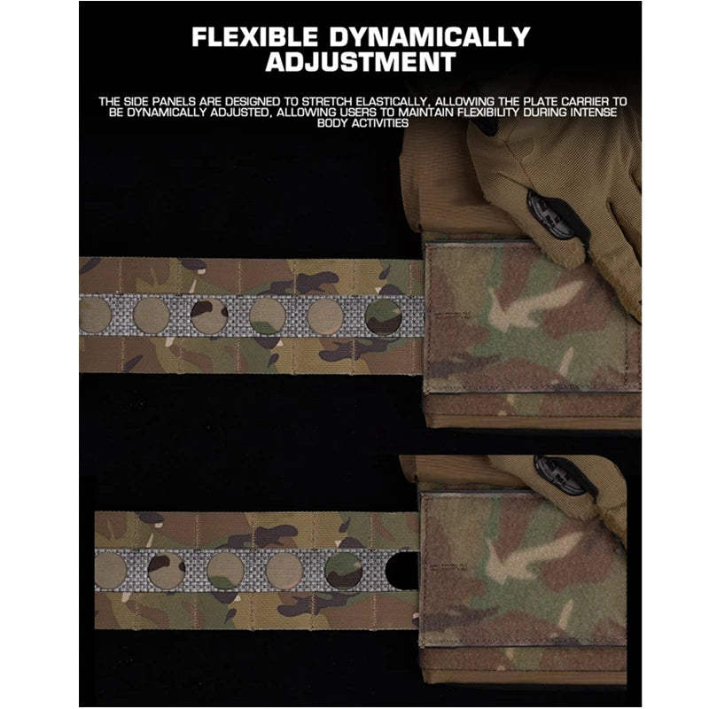 Ferro V5 FCPC Hunting Plate Carrier Modular Portable MOLLE Airsoft Training Triple Magazine Pouch With Zip On Back Panel Banger