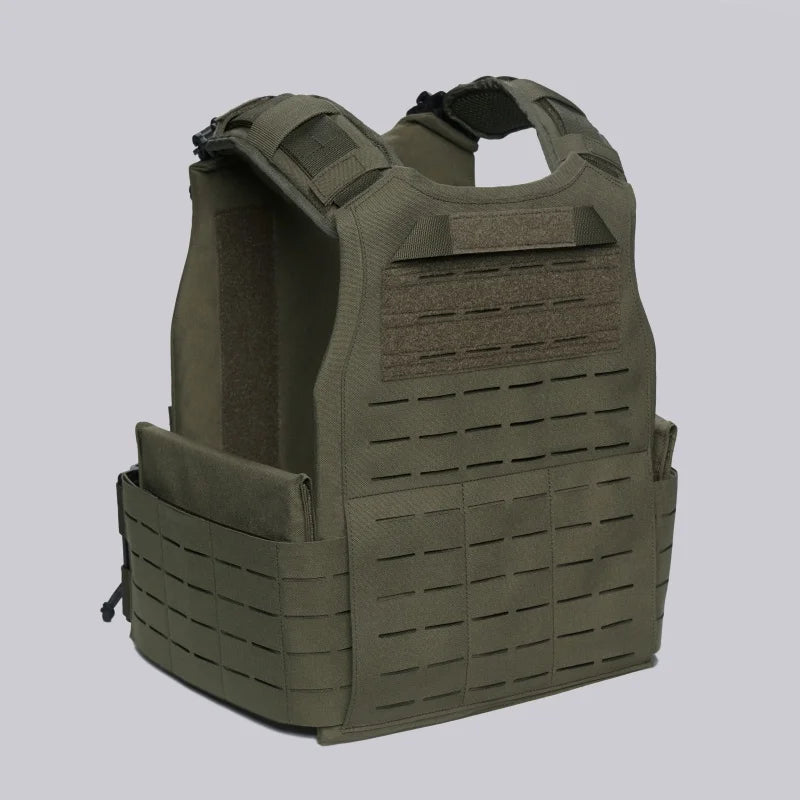 Light Laser Cut Tactical Plate Carrier Hunting Vest MOLLE Quick Release Fast Adjust Cummerbund CS Airsoft Agilite Combat Gear
