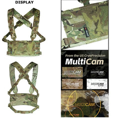 YAKEDA Tactical Chest Mini Rig with UTX Buckles,Molle Modular Micro Chest Mini Rigs
