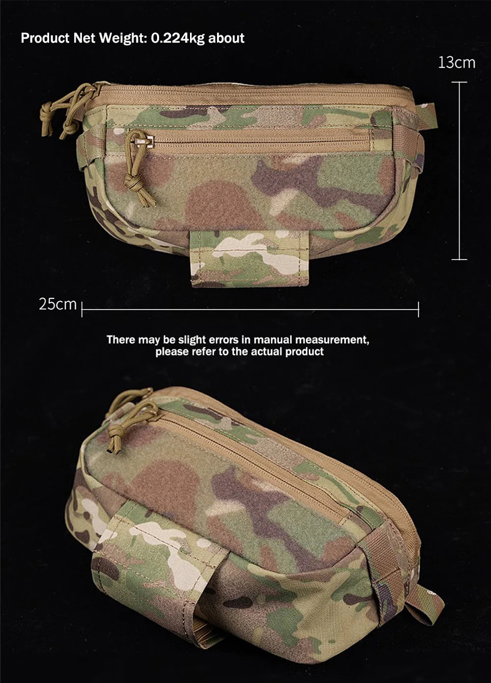 Tactical Hanger Pouch Compact Abdominal Dangler Pack Quick Release Shoulder Bag Integrates Hunting Vest Plate Carrier Airsoft