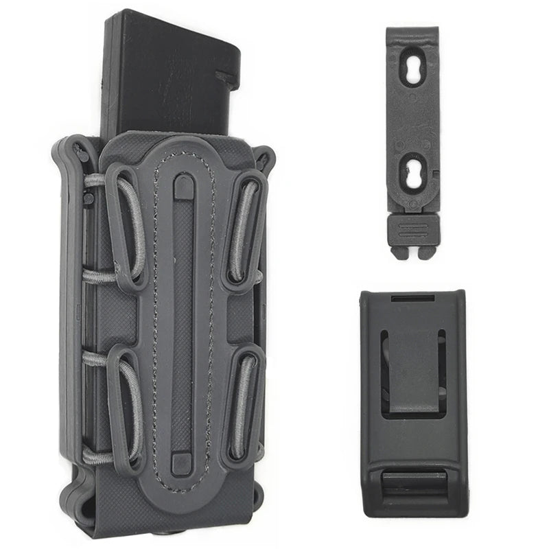 9mm Magazine Pouches Pistol Mag Pouch Softshell Adjustable Universal Mag Holster with Belt MOLLE Clip for .40 S&W .45 ACP