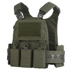 Ferro V5 FCPC Hunting Plate Carrier Modular Portable MOLLE Airsoft Training Triple Magazine Pouch With Zip On Back Panel Banger