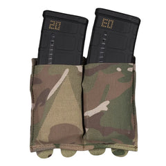 Tactical 5.56mm Lightweight Elastic Double Mag Pouch Hunting Equipment CS Shooting Molle System Paintball Accessories