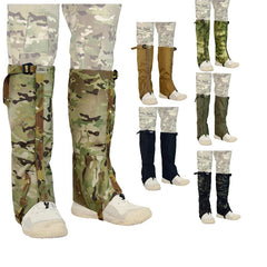 Tactical Leg Gaiters High Gaiters Gaiters Knee Protection Anti-Tear Nylon Fabric Full Length Zip Breathable Camping Hiking