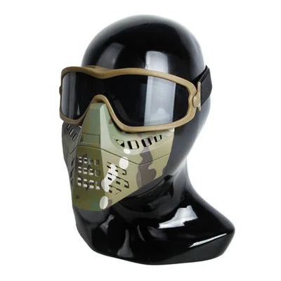 Breathable Mask Tactical Hunting Split Anti-fog Goggles Mask With Removeable Mask Adjustable Headhand