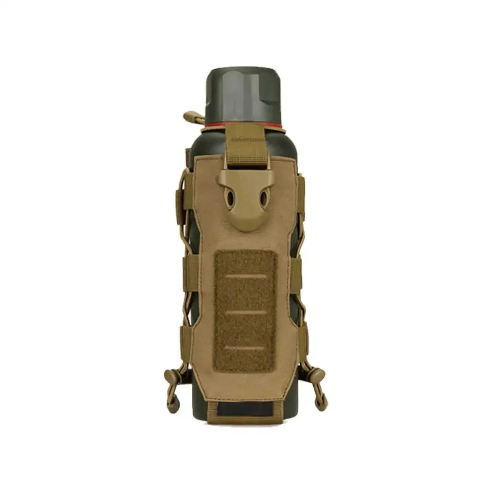 Laser Cut Design Molle Radio Pouch Holder & Molle Adjustable Water Bottle Holder 40 oz Bottle Pouch for Backpack Rope Contractio