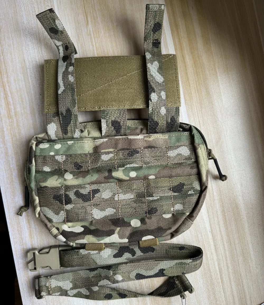 Nylon Tactical Sports Hunting Dump Pouch Nylon Front Pouch of Plate Carrier Chest Rig with Molle Carrying Kit Pouch