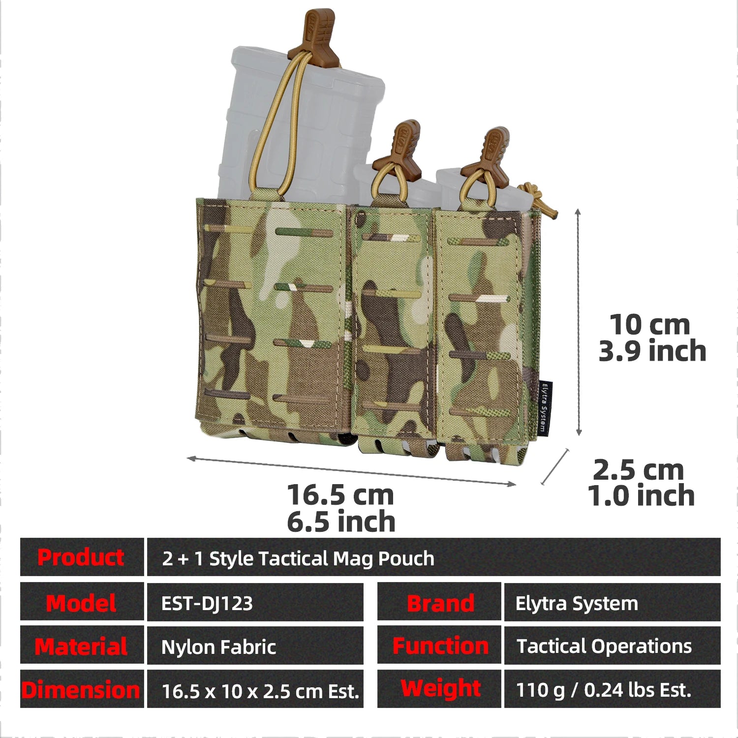 Tactical Triple Mag Pouch Mag Carrier 9mm 5.56 Molle Pouch Laser Cut Tool Pouch Quick Draw Holder molle Universal