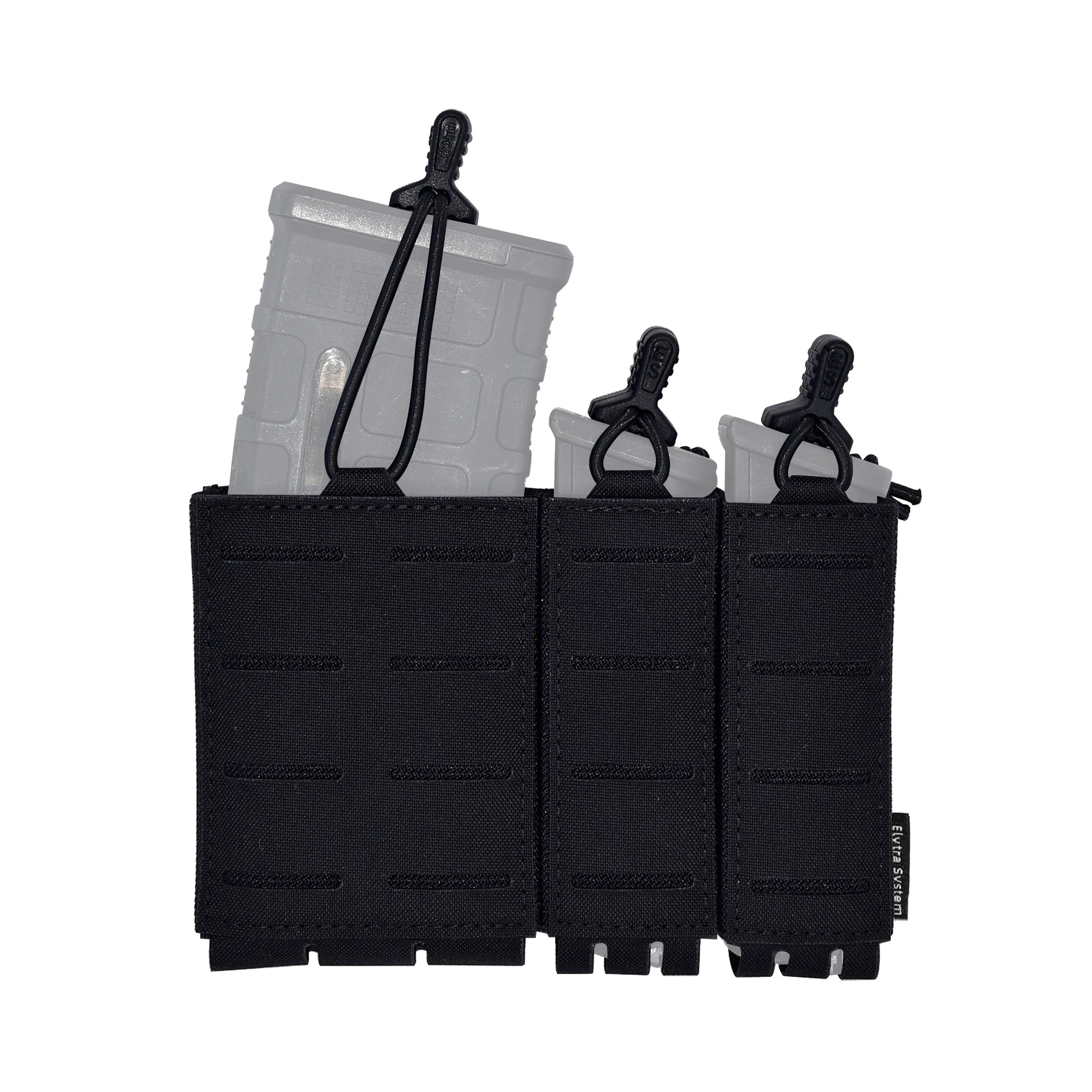 Tactical Triple Mag Pouch Mag Carrier 9mm 5.56 Molle Pouch Laser Cut Tool Pouch Quick Draw Holder molle Universal