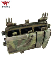 YAKEDA NEW Triple Magazine Pouch with Quick Release Mag Pouch Insert, UTX Buckles Combined Chest Mini Rig Pouch