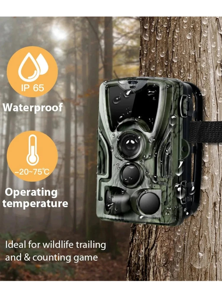 Outdoor Hunting Camera With 5000Mah Lithium Battery 16MP 1080P Trail Camera IP65 Photo Traps 0.3s 940nm Wild Camo Camera