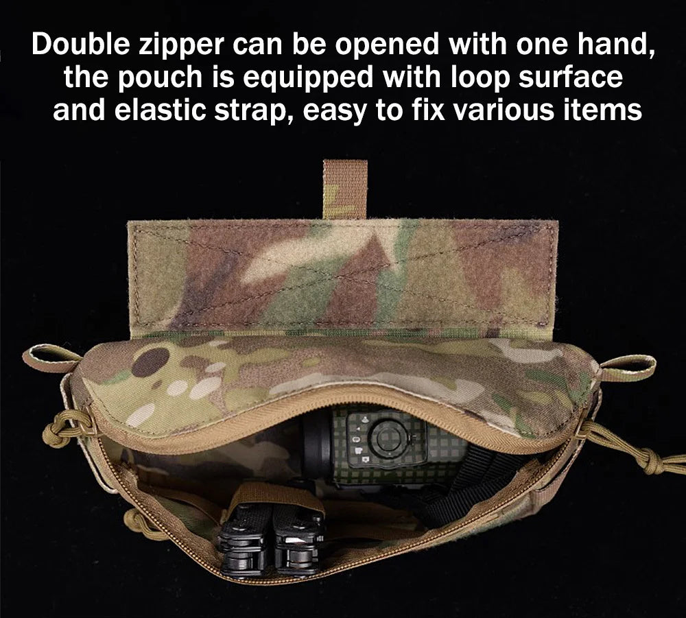 Tactical Hanger Pouch Compact Abdominal Dangler Pack Quick Release Shoulder Bag Integrates Hunting Vest Plate Carrier Airsoft