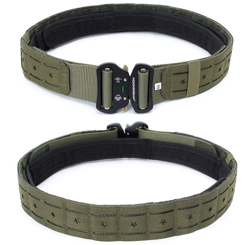 2 Inch Tactical Belt Quick Release Metal Buckle MOLLE Laser Mens Belts Camo
