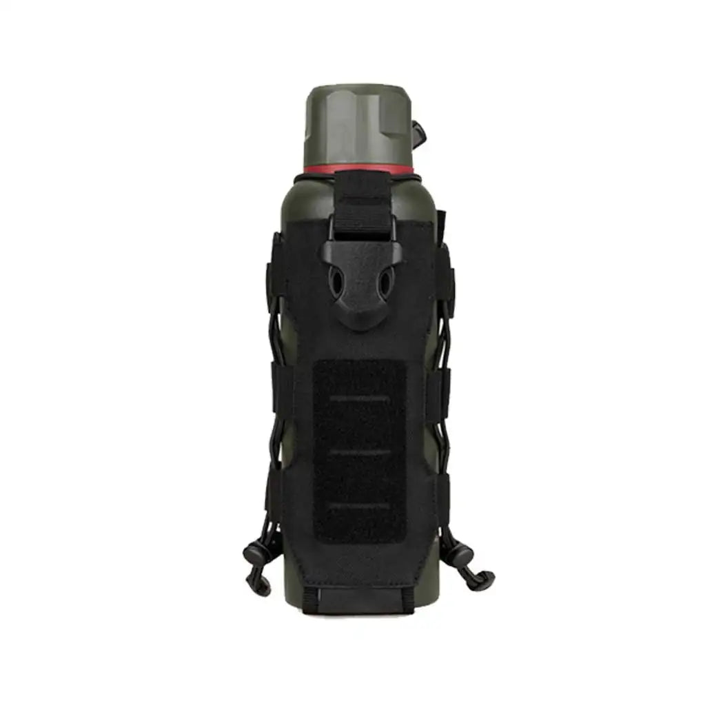 Laser Cut Design Molle Radio Pouch Holder & Molle Adjustable Water Bottle Holder 40 oz Bottle Pouch for Backpack Rope Contractio