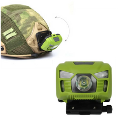 USB Charging Induction Waterproof Headlight FAST Tactical Helmet Headlight Q5 Rescue Light Signal Light