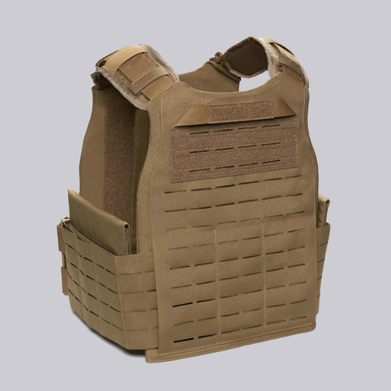 Light Laser Cut Tactical Plate Carrier Hunting Vest MOLLE Quick Release Fast Adjust Cummerbund CS Airsoft Agilite Combat Gear